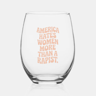 Vaso De Vino Activista feminista de la protesta anti Trump anti