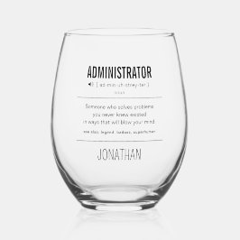Vaso De Vino Administrador Personalizado Divertido
