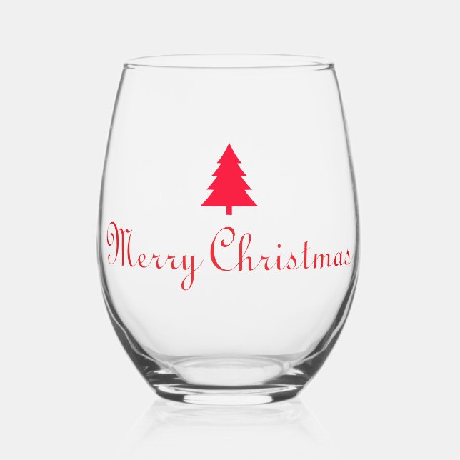 Vaso De Vino Adorno de vidrio de Navidad (Reverso )