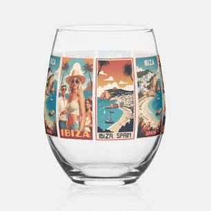 Vaso De Vino Afiches de viaje de Ibiza, España