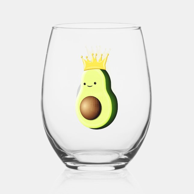 Vaso De Vino Aguacate El Rey De Todas Las Frutas (Anverso)