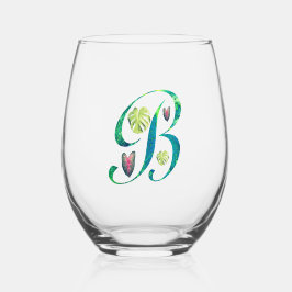 Vaso De Vino Alfabeto B de monstera
