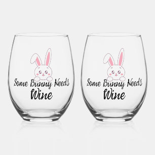 Vaso De Vino Algunos conejitos necesitan vino