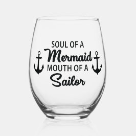 Vaso De Vino Alma de sirena, boca de marinero