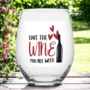 Vaso De Vino Ama el vino que estás con gracia