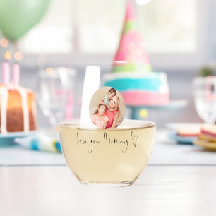 Vaso De Vino Ama, mami, Personalizado de corazón, nombres de gu