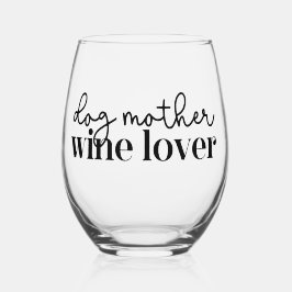 Vaso De Vino Amante del vino de la madre del perro