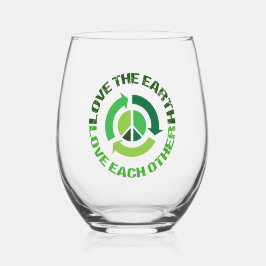 Vaso De Vino Amar al activista ambiental de la Tierra