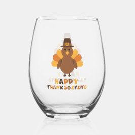 Vaso De Vino Amarillo del Día de Acción de Gracias