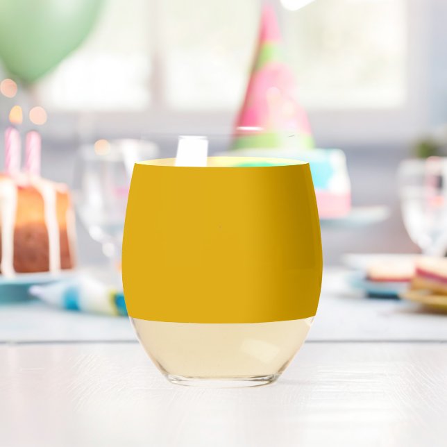 Vaso De Vino Amarillo Mostaza (Insitu (Cumpleaños))