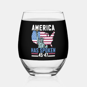 Vaso De Vino América Ha Hablado 45 47 Trump Presidente Vintage