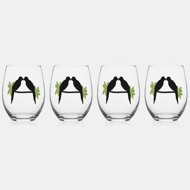 Vaso De Vino Amor de loro (Anverso)