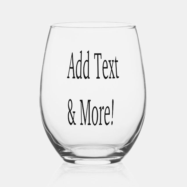 Vaso De Vino ¡Añadir texto y más! Personalizar Su Propio Person (Anverso)
