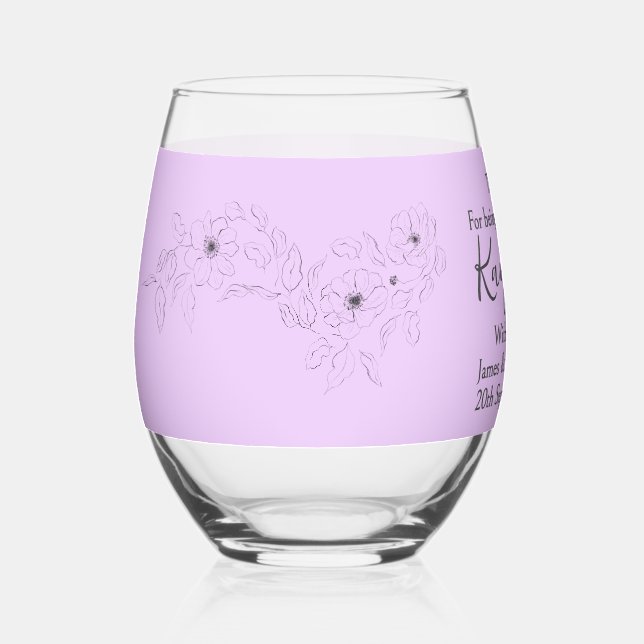 Vaso De Vino Anemone on Light Lilac (Anverso)