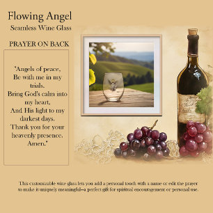 Vaso De Vino Angel fluye con el amor de Dios