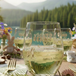 Vaso De Vino Animales del Bosque Maderero El Oso Apenas Espera 