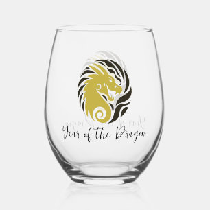 Vaso De Vino Año del Dragón Diseño Vino sin Estúmulo