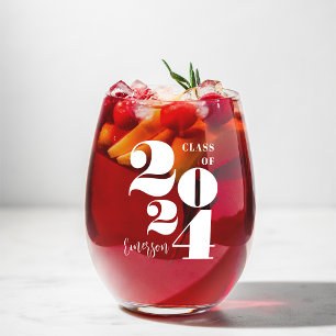 Vaso De Vino Año Grande Clase de Graduación Personalizada 202