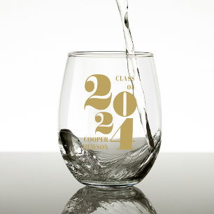 Vaso De Vino Año Grande Clase de Graduación Personalizada 202