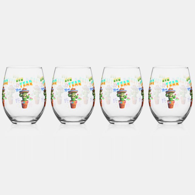 Vaso De Vino Año nuevo (Izquierda)