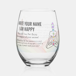 VASO DE VINO ANTI-STRESS RELAX CALM PEACE YOGA CHAKRAS
