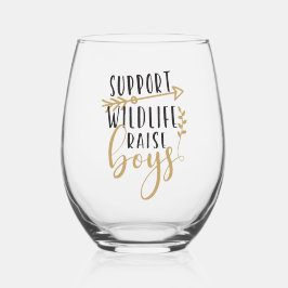 Vaso De Vino Apoyar la vida salvaje, criar niños