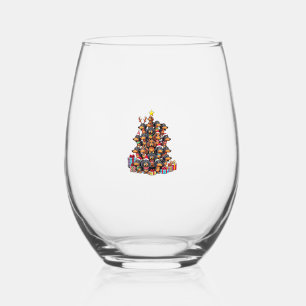 Vaso De Vino Árbol de Navidad Dachshund Salchicha Perro Dachshu