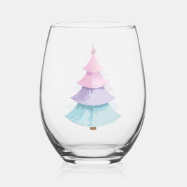 Vaso De Vino Árbol de Navidad Pastel
