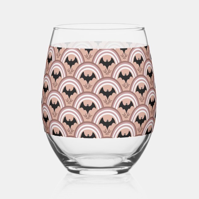 Vaso De Vino Arcoiris de Halloween (Anverso)