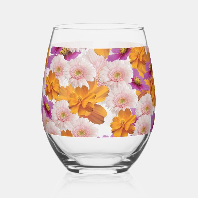 Vaso De Vino Armonía floral (Izquierda)