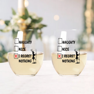 Vaso De Vino Arrepentimiento de Reno Navidad
