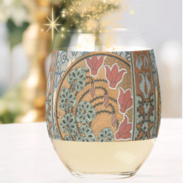 Vaso De Vino Art nouveau Cyclamen floral Eugene Grasset elegant