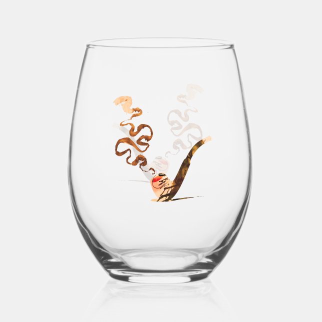 Vaso De Vino Arte de fumar en pipa 1 (Anverso)