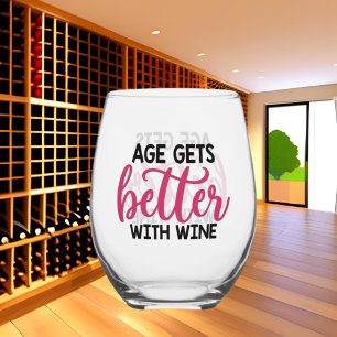Vaso De Vino Arte de palabras de vino de la época divertida