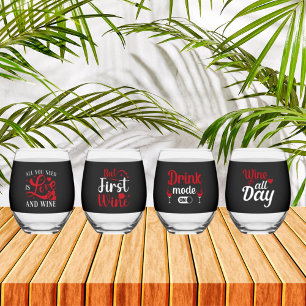 Vaso De Vino Arte de palabras de vino tinto