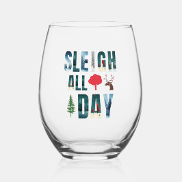 Vaso De Vino Audaces Mascarillas Letras Escenas De Invierno 'Sl