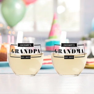 Vaso De Vino Audacia personalizada y negrita Abuela Est