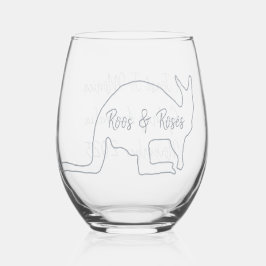 Vaso De Vino Australian Bachelorette Party Stemless Wine Glass