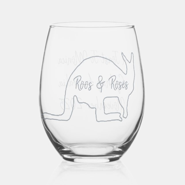 Vaso De Vino Australian Bachelorette Party Stemless Wine Glass (Anverso)