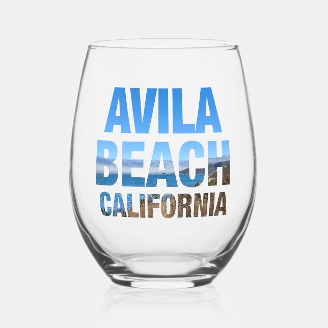 Vaso De Vino Avila Beach California Vacation (Anverso)