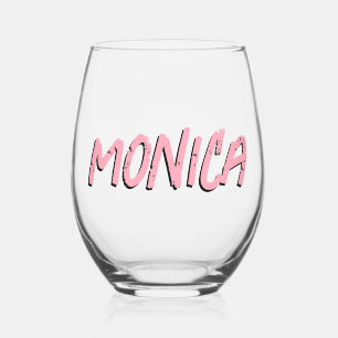 Vaso De Vino Baby Pink 3D Divertido nombre moderno