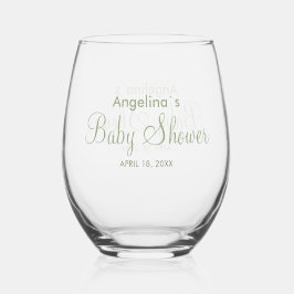 Vaso De Vino Baby Shower Stemless Wine Glass