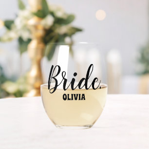 Vaso De Vino Bachelorette Bride Personalizada