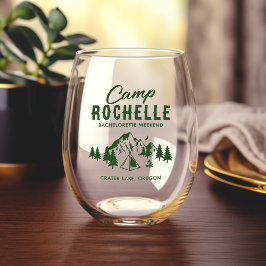 Vaso De Vino Bachelorette de Camping Moderno