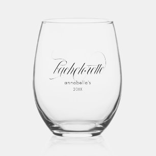 Vaso De Vino Bachelorette Elegant Script Typography