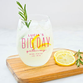 Vaso De Vino Bachelorette fiesta de gran día escapada diversión