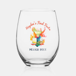 Vaso De Vino Bachelorette Personalizada Final Fiesta México