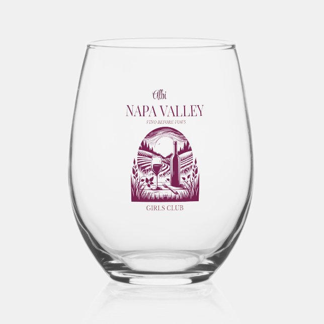 Vaso De Vino bachillerato del valle de napa rojo (Anverso)