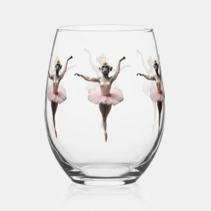 Vaso De Vino Bailarina De Ballet Gibbon En Un Tutu,