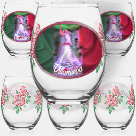 Vaso De Vino Bailarina mexicana 0175